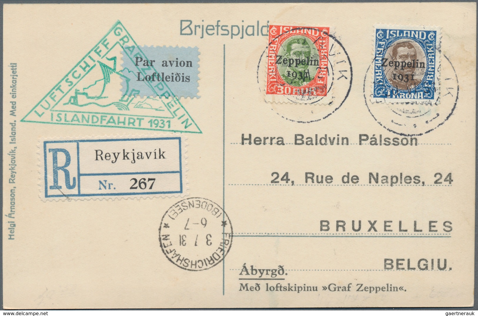 Zeppelinpost Europa: 1910's-1930's: Group Of 46 Covers And Postcards Flown By ZEPPELIN Or Special Ai - Europe (Other)