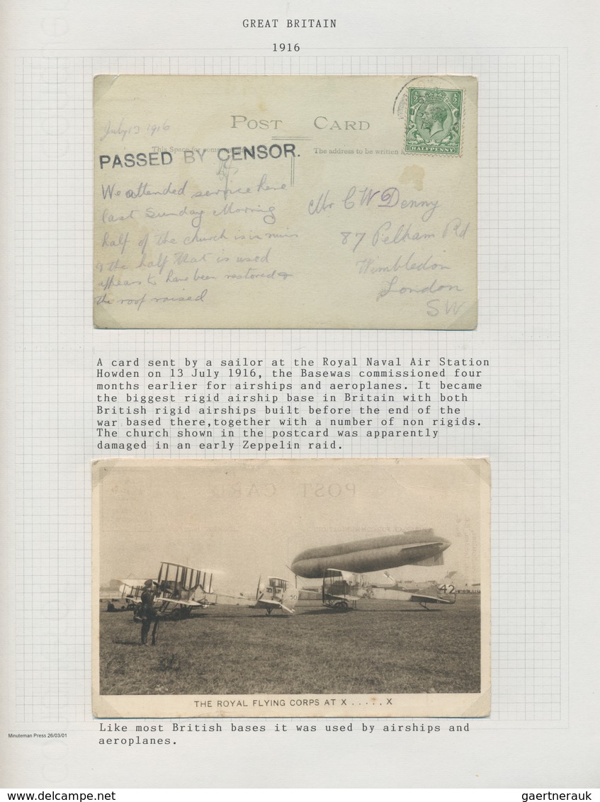 Zeppelinpost Europa: 1914/1918, WWI AIR SHIPS, Collection Of Apprx. 39 Covers/cards On Written Up Al - Altri - Europa