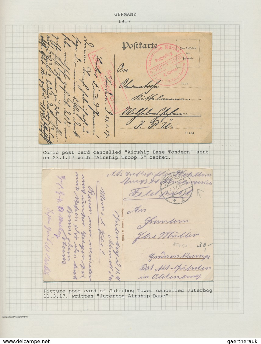Zeppelinpost Europa: 1914/1918, WWI AIR SHIPS, Collection Of Apprx. 39 Covers/cards On Written Up Al - Europe (Other)