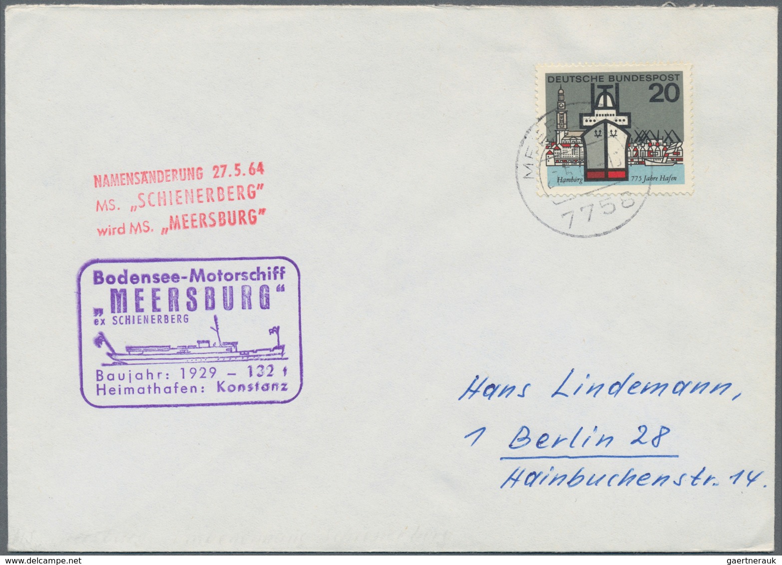 Bodenseeschiffspost: 1897/ca. 1970, 87 Belege Aus Bayern, Württemberg, Scheiz, BRD Und Österreich Im - Sonstige & Ohne Zuordnung