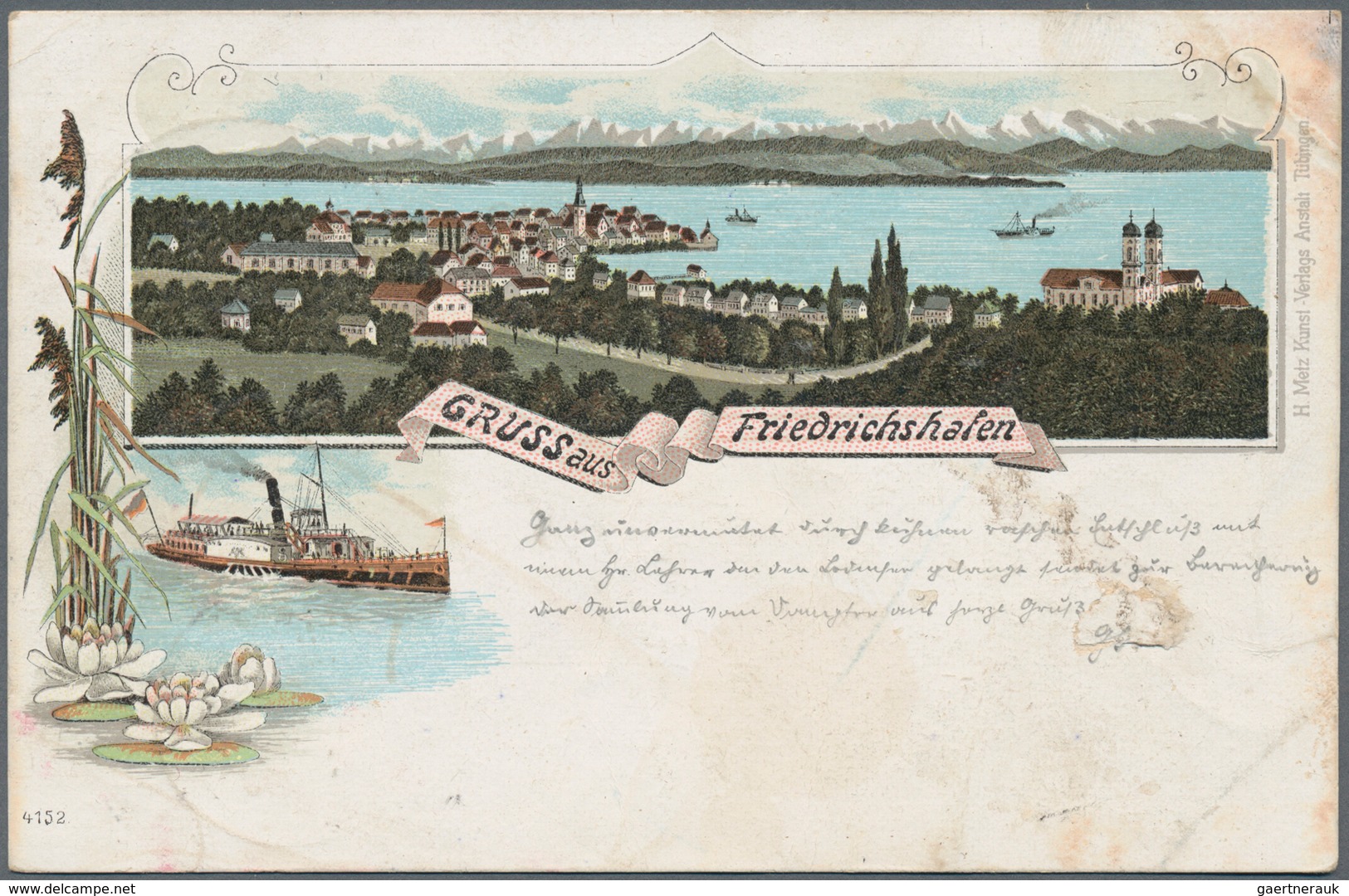 Bodenseeschiffspost: 1897/ca. 1970, 87 Belege Aus Bayern, Württemberg, Scheiz, BRD Und Österreich Im - Other & Unclassified