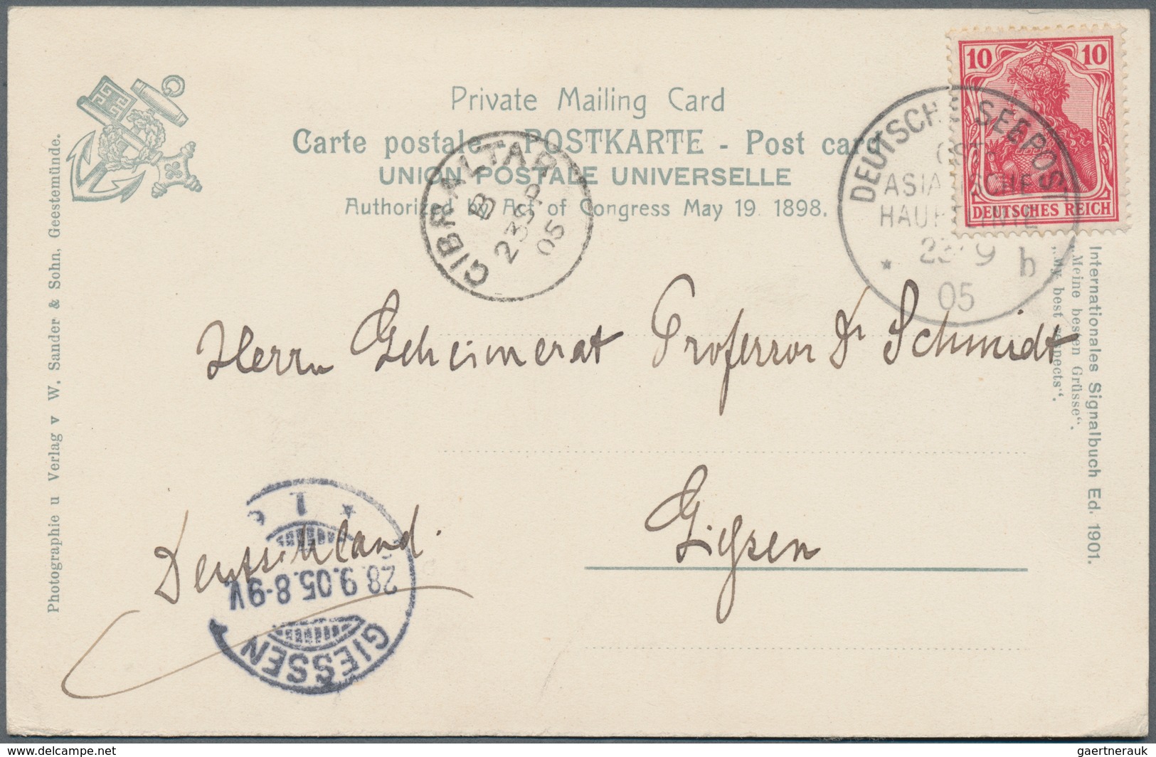 Schiffspost Deutschland: 1901/1932 Ca., Partie Mit 18 Belegen, Dabei Marineschiffspost, Dt.Seepost M - Verzamelingen