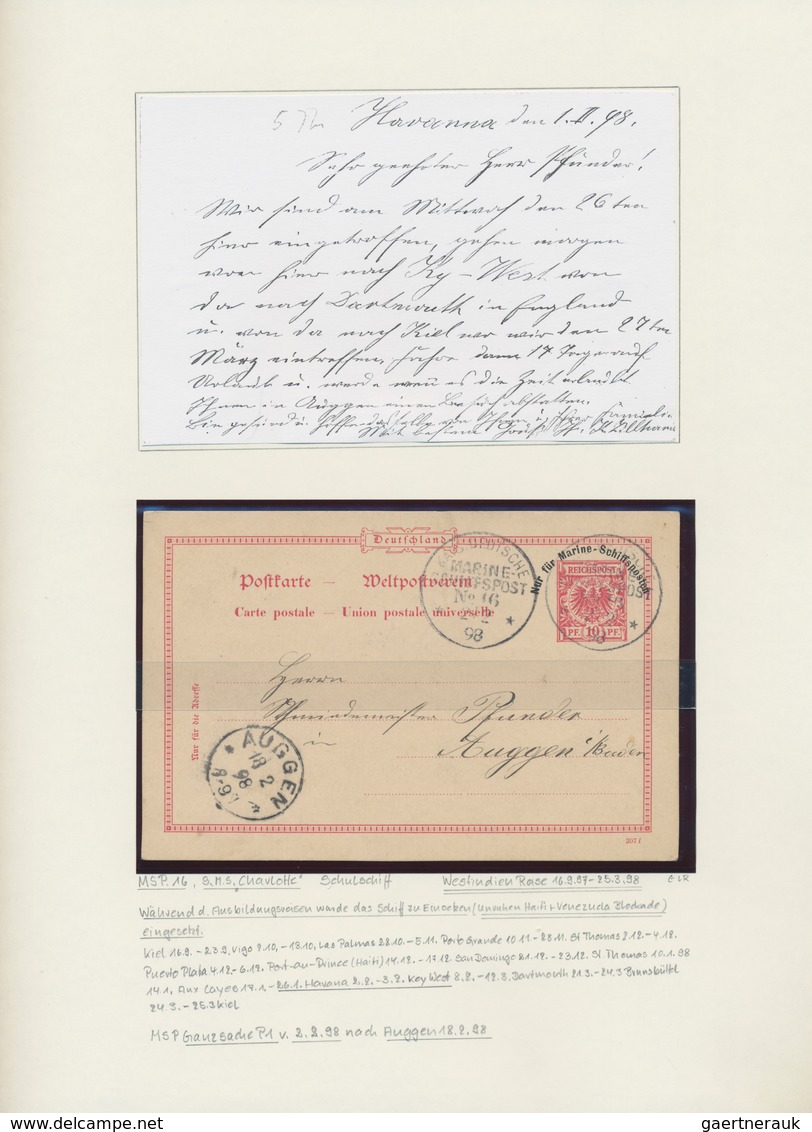 Deutsche Schiffspost - Marine: 1890/1938 (ca.), Collection Of Apprx. 70 Covers/cards On Written Up A - Sonstige & Ohne Zuordnung