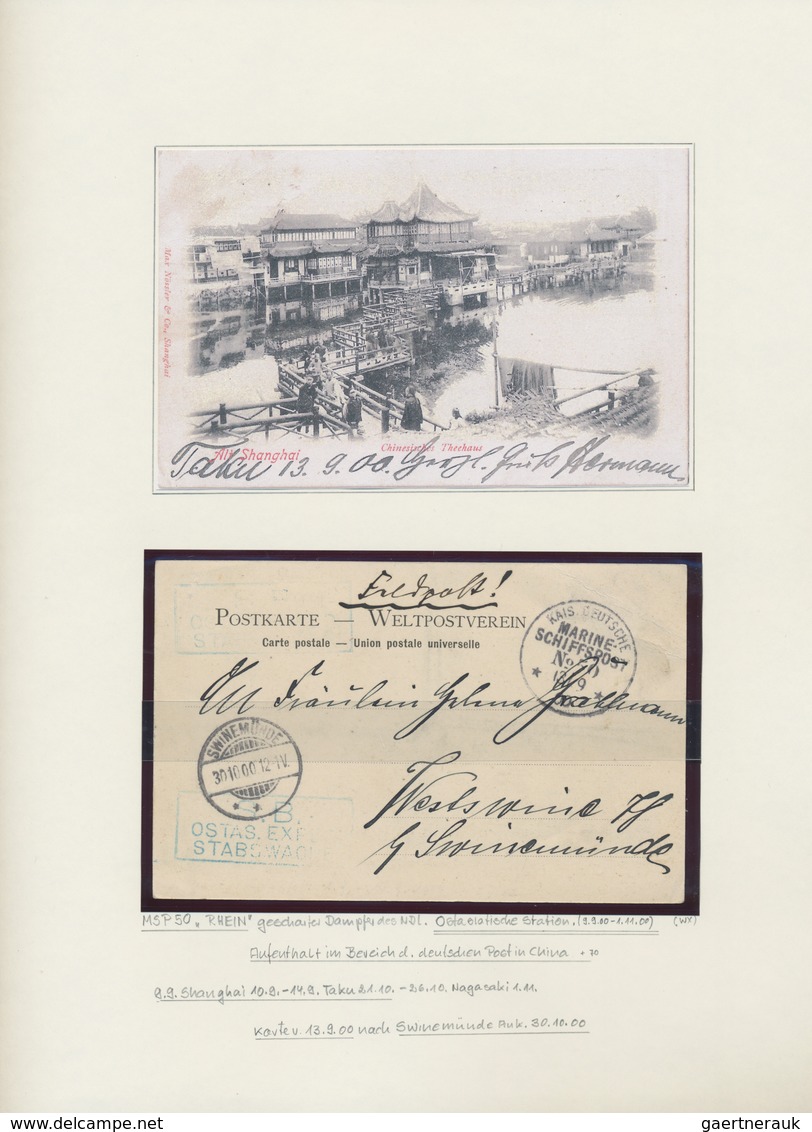 Deutsche Schiffspost - Marine: 1890/1938 (ca.), collection of apprx. 70 covers/cards on written up a