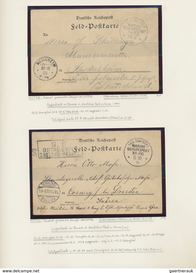 Deutsche Schiffspost - Marine: 1890/1938 (ca.), collection of apprx. 70 covers/cards on written up a