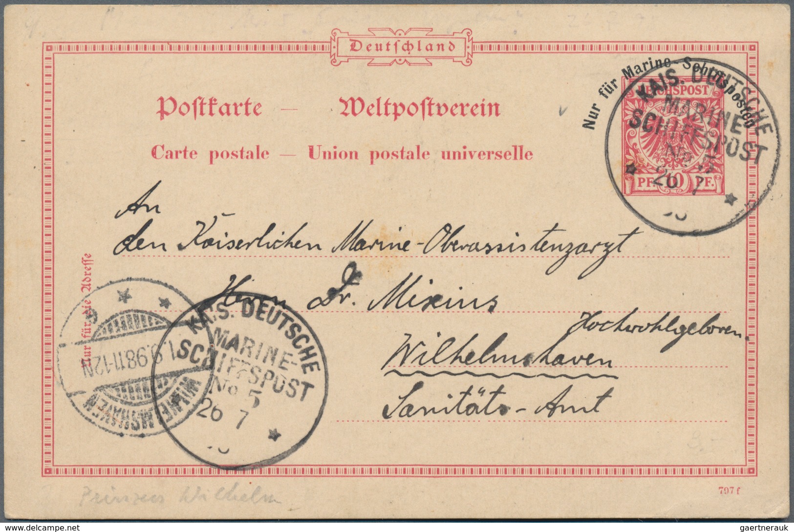 Deutsche Schiffspost - Marine: 1898/1899, Tolle Spezialsammlung Von 16 Belegen Der Dt. Kriegsschiffe - Sonstige & Ohne Zuordnung