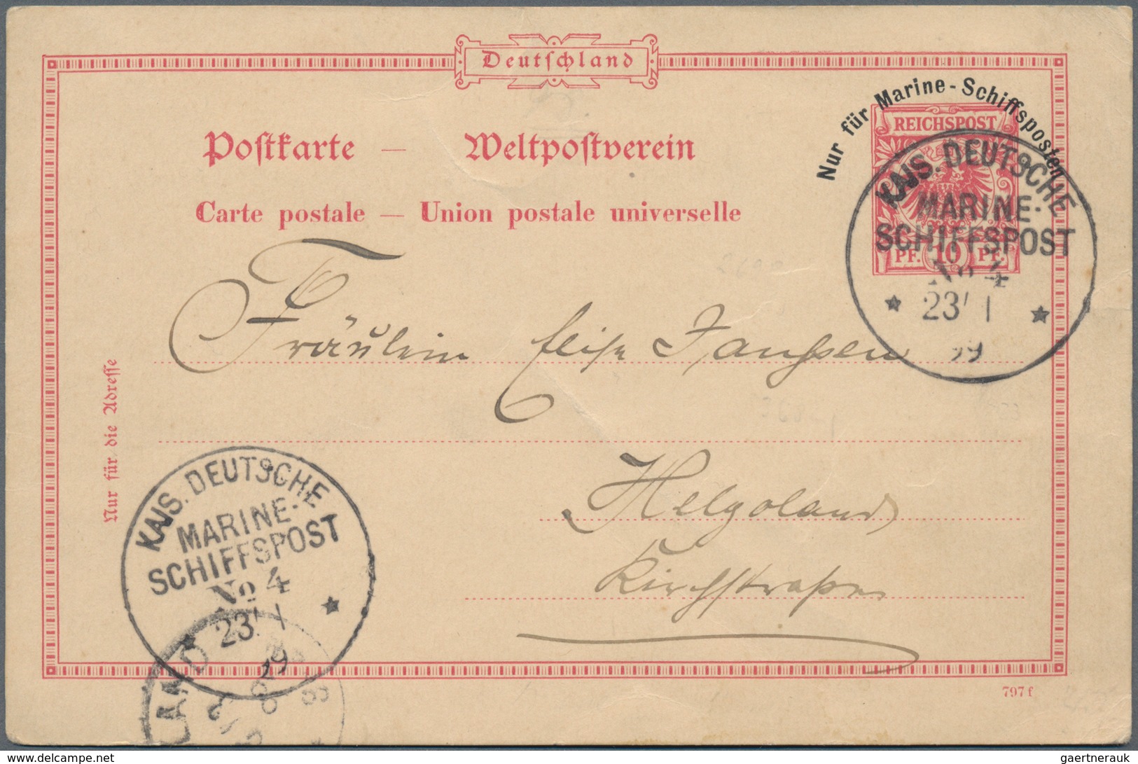 Deutsche Schiffspost - Marine: 1898/1899, tolle Spezialsammlung von 16 Belegen der dt. Kriegsschiffe