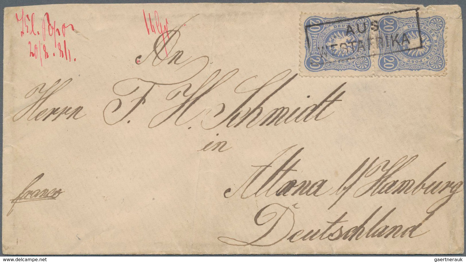 Deutsche Schiffspost Im Ausland - Seepost: 1884/1913 (ca.), 26 Belege (teils AK Bzw. Frankiert Mit M - Other & Unclassified
