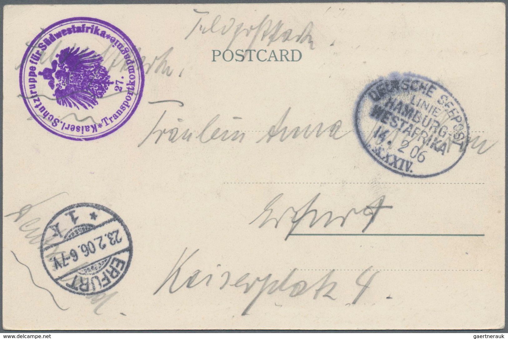 Deutsche Schiffspost Im Ausland - Seepost: 1884/1913 (ca.), 26 Belege (teils AK Bzw. Frankiert Mit M - Other & Unclassified