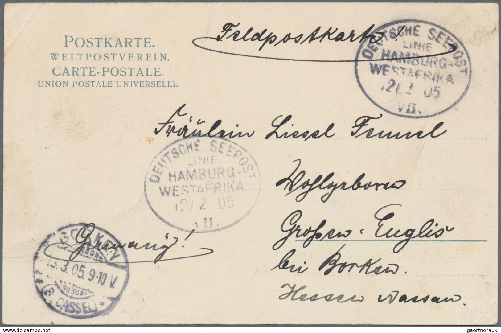 Deutsche Schiffspost Im Ausland - Seepost: 1884/1913 (ca.), 26 Belege (teils AK Bzw. Frankiert Mit M - Other & Unclassified