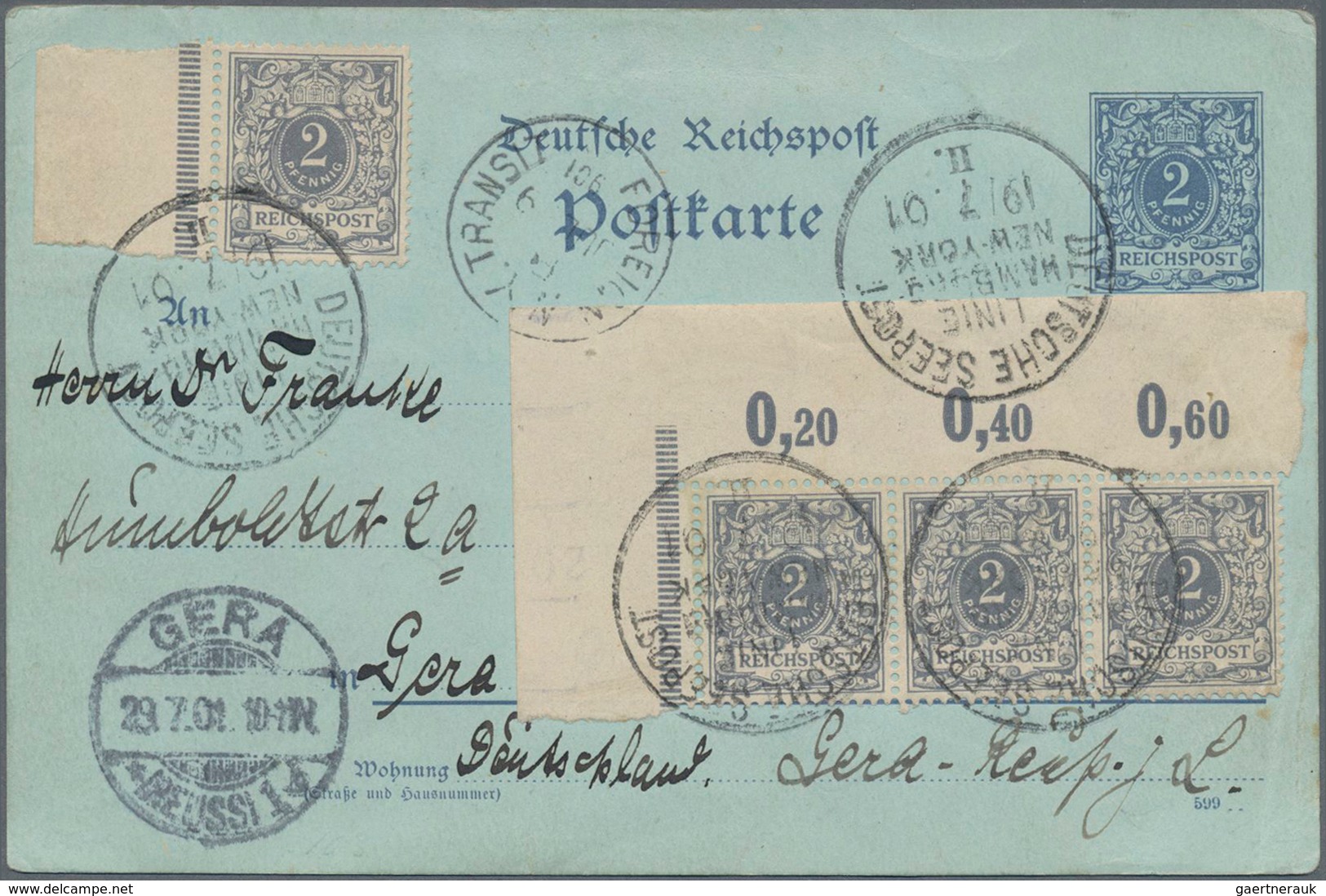 Deutsche Schiffspost Im Ausland - Seepost: 1893/1936 (ca.), Rd. 50 Belege Mit Teils Interessanten Ab - Autres & Non Classés