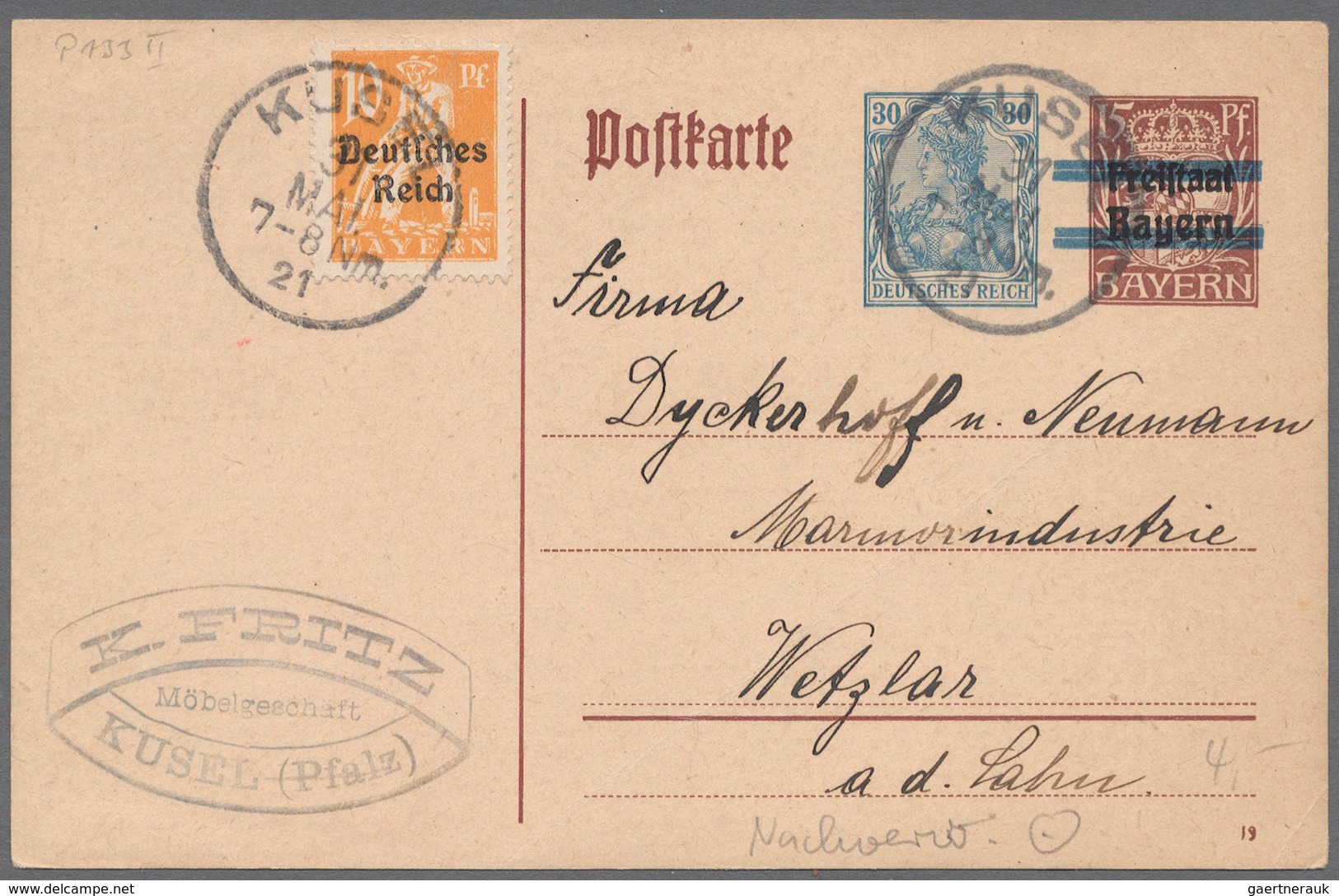 Thematische Philatelie: 1890/1975, NACHTRÄGLICH ENTWERTET sowie nachverwendete Stempel, jeweils ca 1