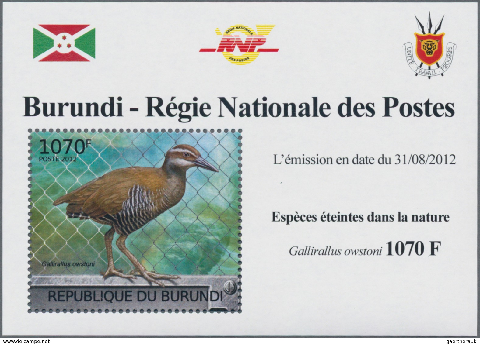 Thematische Philatelie: 2011/2013, Burundi. A big lot of different topics in complete souvenir sheet