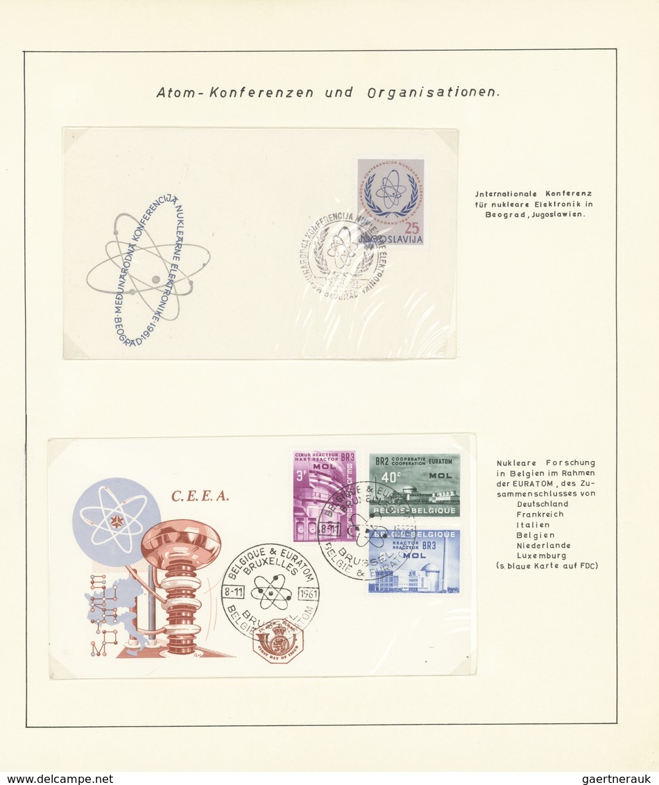 Thematik: Atom / Atom: ATOM TECHNOLOGY IN THE MIRROR OF STAMPS": Collection Of About 85 Self-made Sh - Atoom