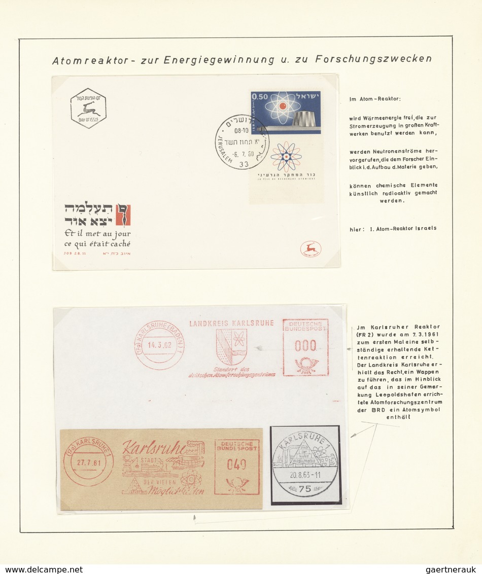 Thematik: Atom / Atom: ATOM TECHNOLOGY IN THE MIRROR OF STAMPS": Collection Of About 85 Self-made Sh - Atoom