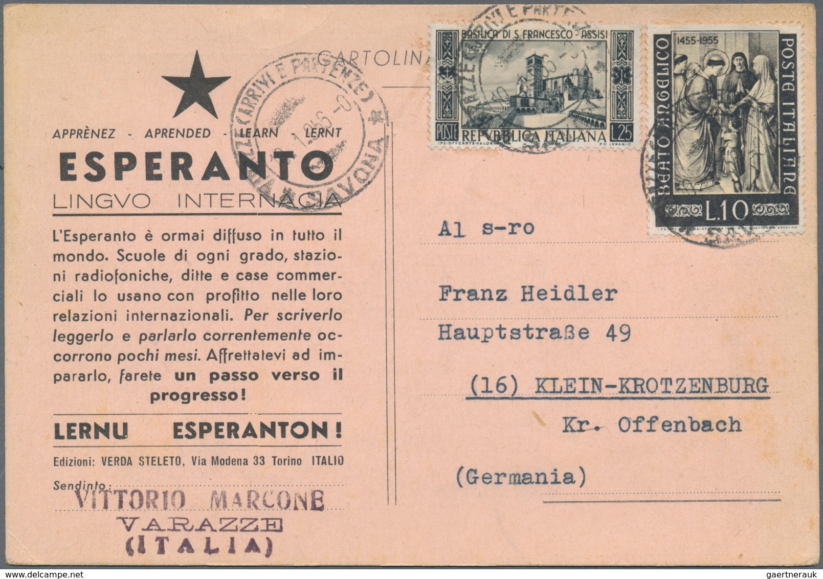 Thematik: Esperanto: 1929/1950, Interesting Collecting Of 16 Covers And Cards Showing Esperato Impri - Esperanto