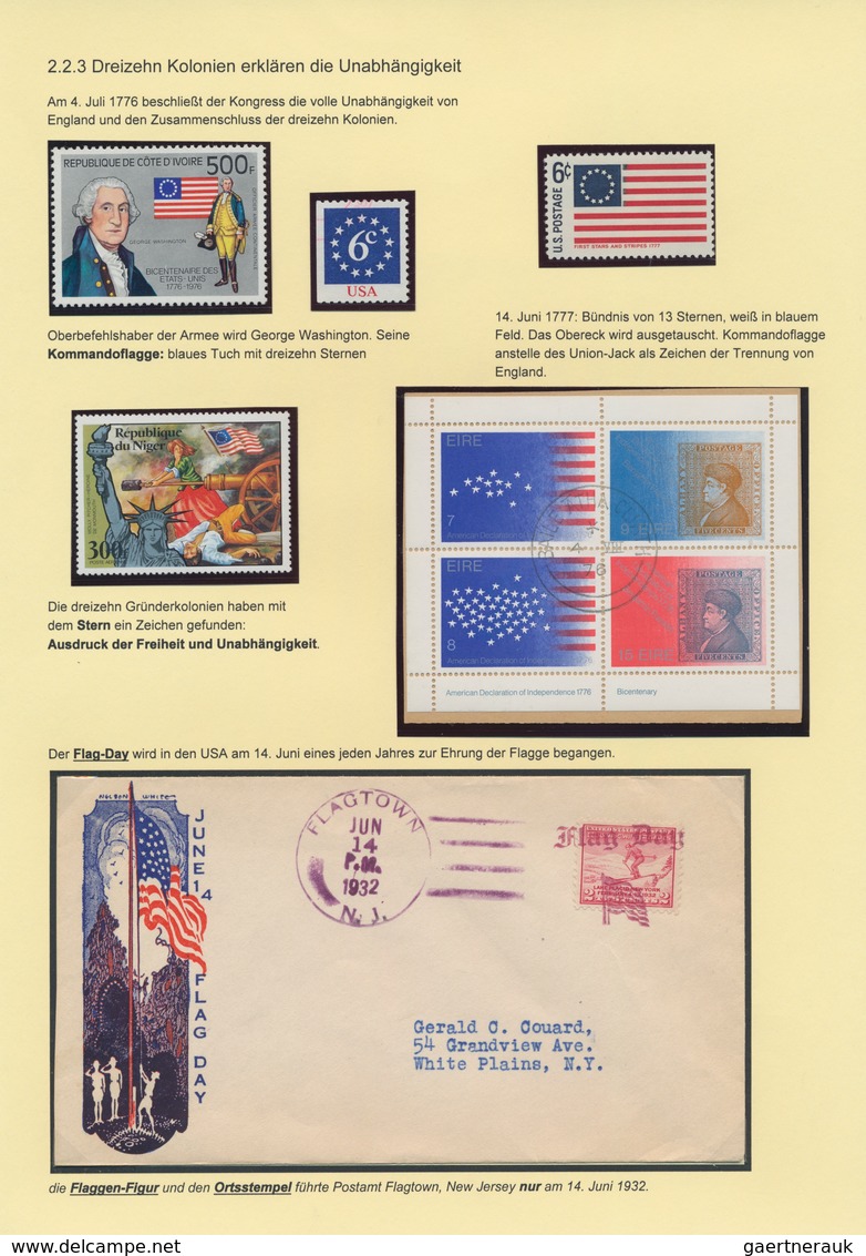 Thematik: Flaggen / flags: 1845/1995 (approx). Elaborated collection FLAGS AND BANNERS - AN UNIVERSA