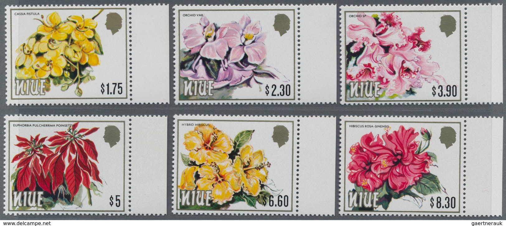 Thematik: Flora, Botanik / Flora, Botany, Bloom: 1984, NIUE: Flowers Six Different High Denominated - Autres & Non Classés