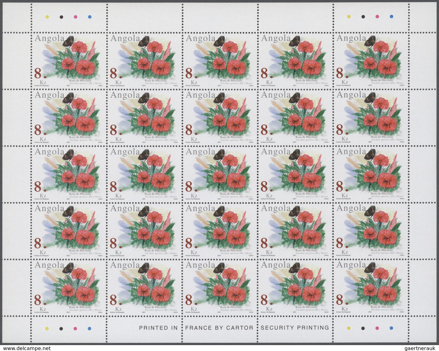 Thematik: Flora, Botanik / Flora, Botany, Bloom: 2001, Angola: BELGICA (PLANTS), Complete Set Of Fou - Autres & Non Classés