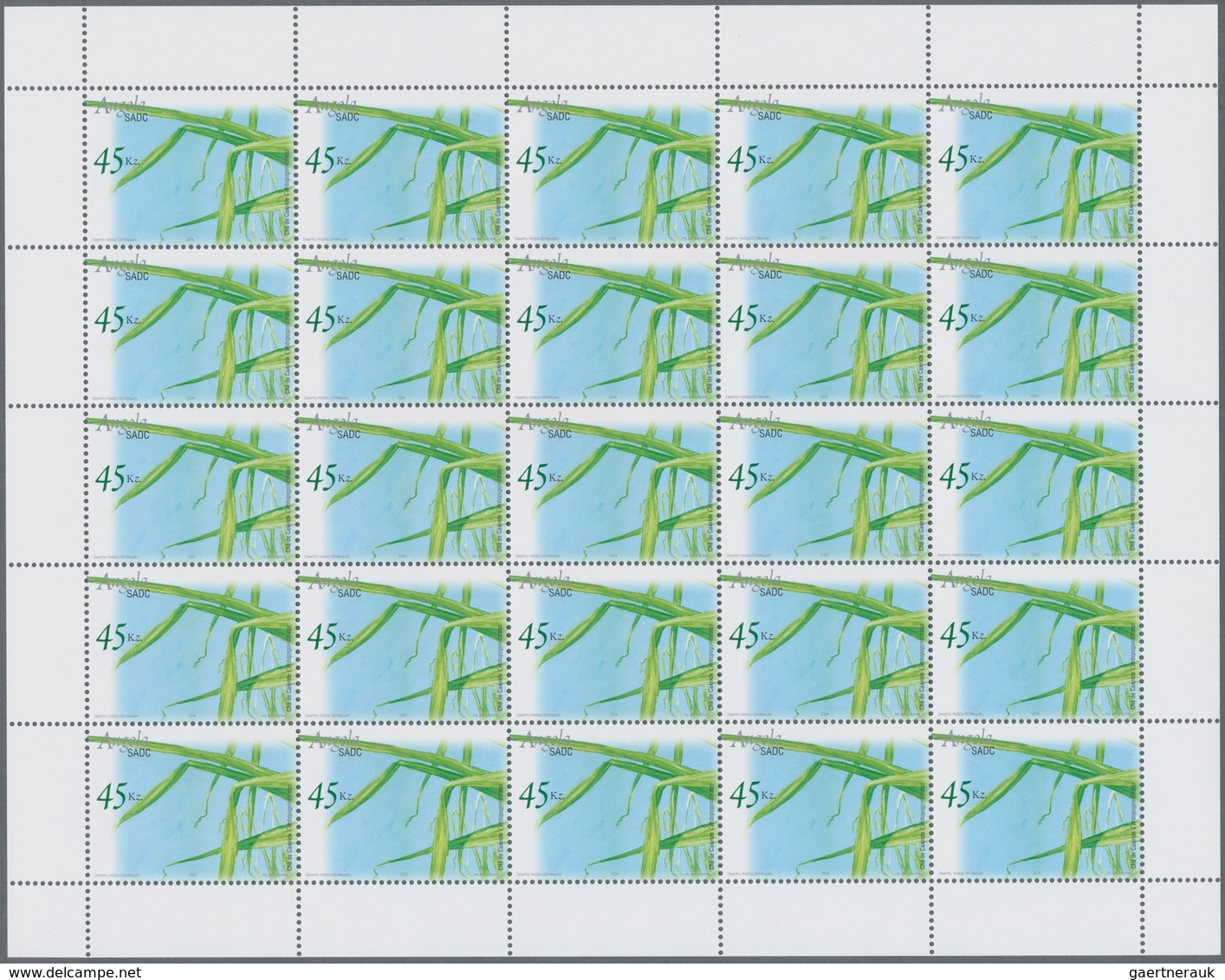 Thematik: Flora, Botanik / Flora, Botany, Bloom: 2004, Angola: „CROP PLANTS “, Complete Set Of 4 In - Other & Unclassified