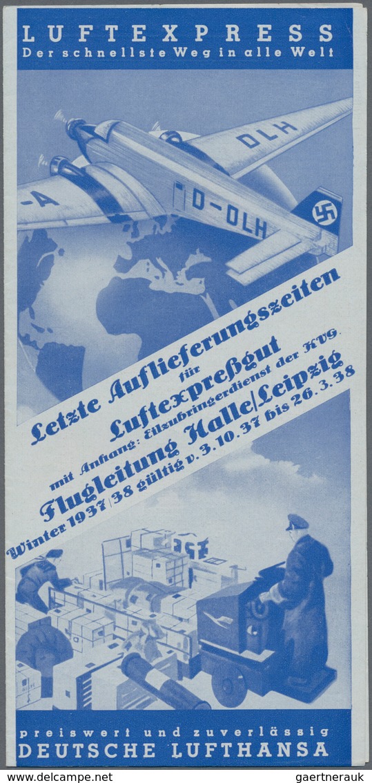 Thematik: Flugzeuge, Luftfahrt / Airoplanes, Aviation: 1935/1938, LUFTHANSA, Nine Flight Plans In Go - Airplanes