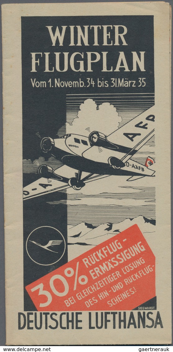 Thematik: Flugzeuge, Luftfahrt / Airoplanes, Aviation: 1935/1938, LUFTHANSA, Nine Flight Plans In Go - Flugzeuge