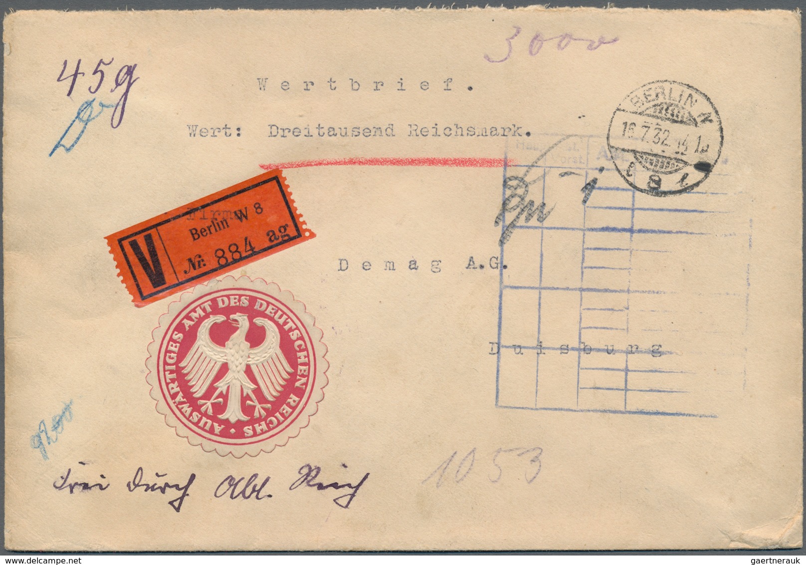 Thematik: Konsulatspost / Consular Mail: 1828/1940, Gehaltvolle Partie Mit 23 Belegen, Dabei Hauptsä - Unclassified