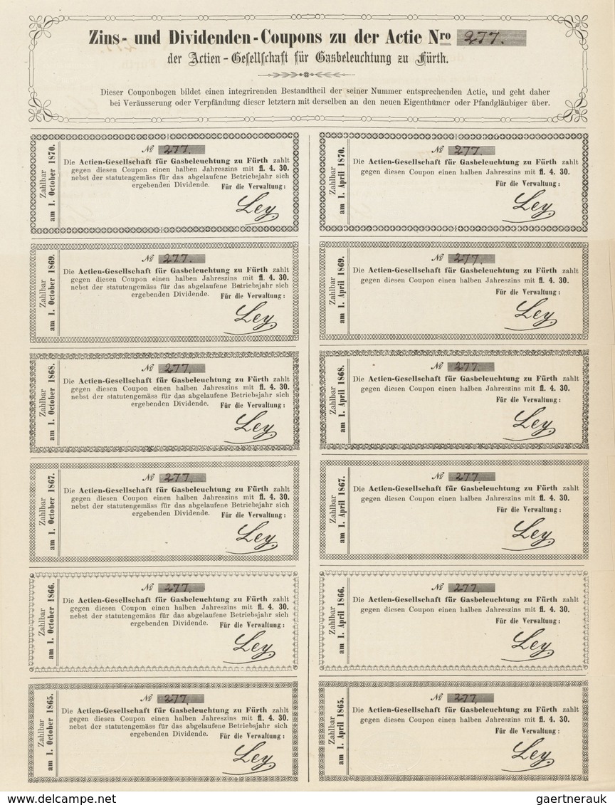 Thematik: Licht-Nacht / Light-night: Aktien-Gesellschaft Für Gasbeleuchtung Zu Fürth, 1. Okt. 1858. - Sin Clasificación