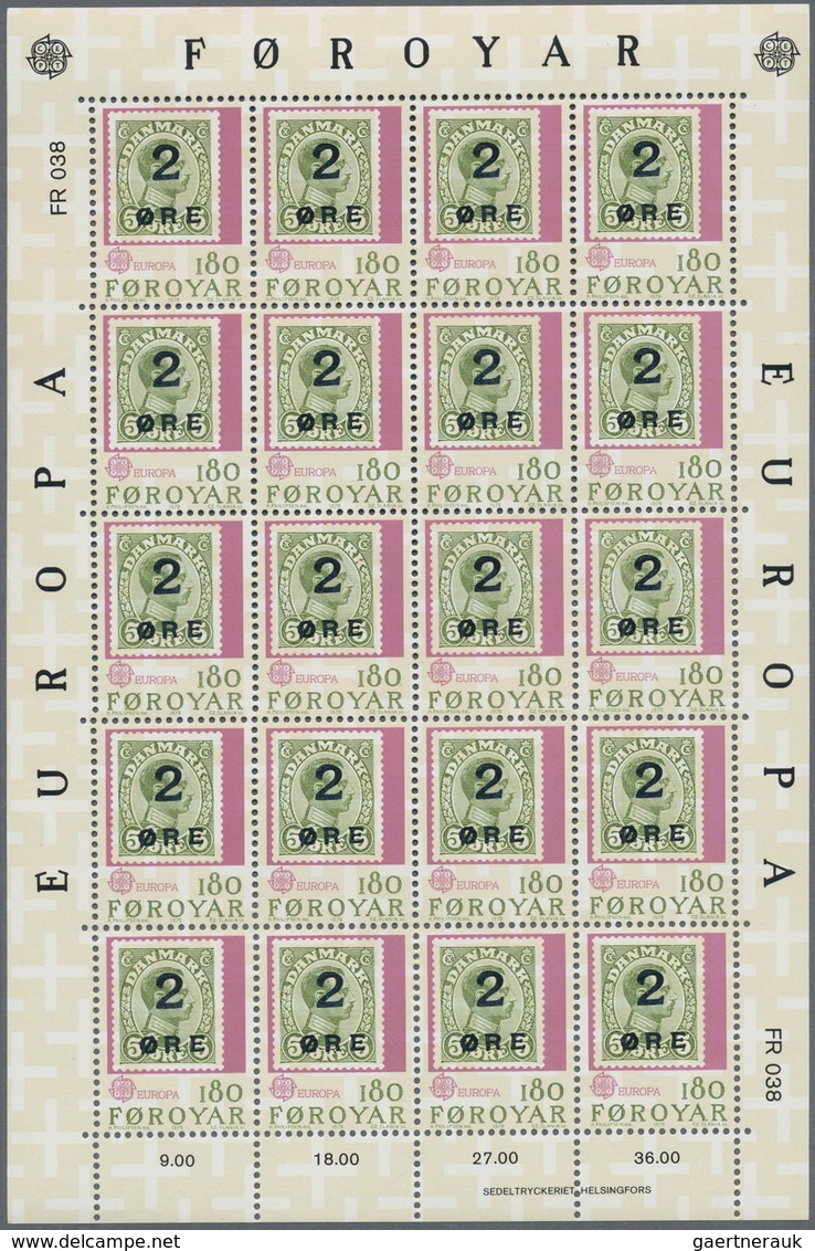 Thematik: Marke Auf Marke / Stamp On Stamp: 1979, Europa CEPT Stamps Of Faroe Islands And Northern C - Timbres Sur Timbres