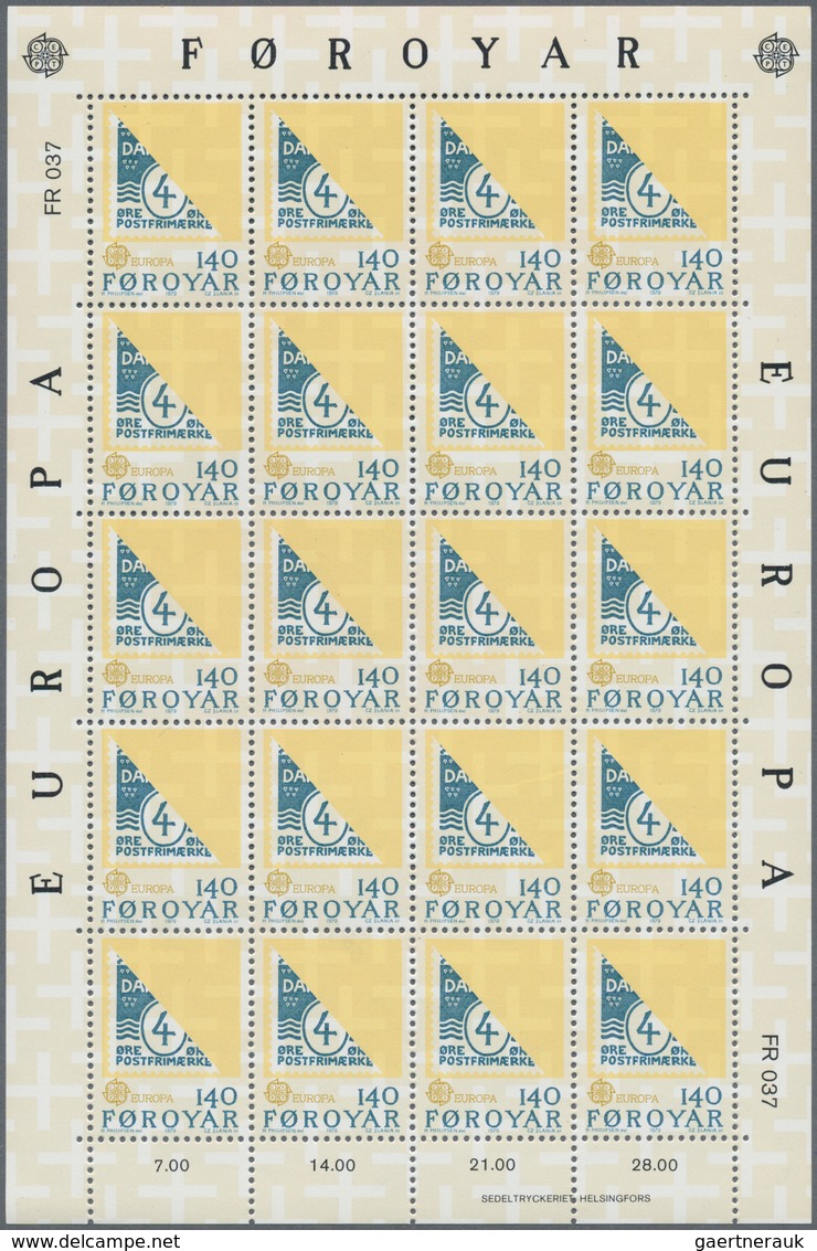 Thematik: Marke Auf Marke / Stamp On Stamp: 1979, Europa CEPT Stamps Of Faroe Islands And Northern C - Postzegels Op Postzegels