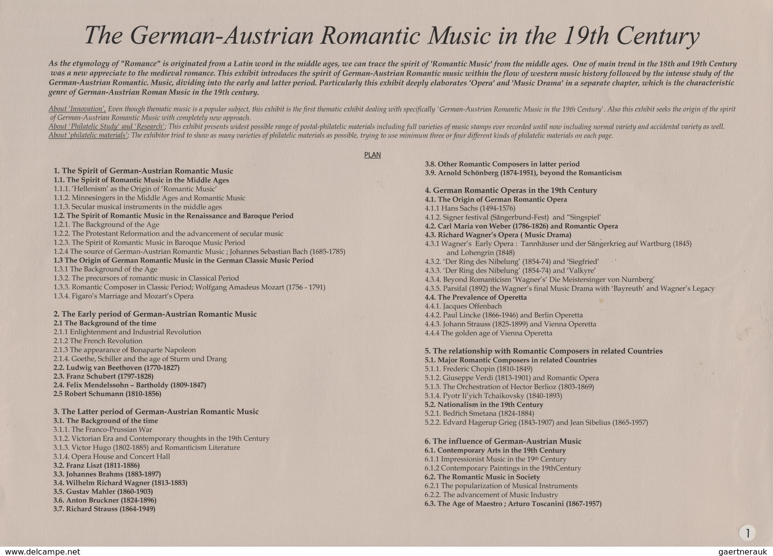 Thematik: Musik / Music: From 1567. This FIP GOLD MEDAL Collection Introduces The Spirit Of GERMAN-A - Muziek