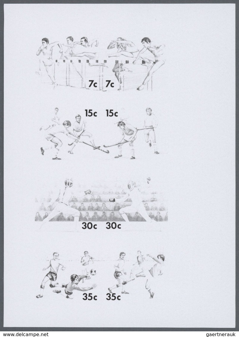 Thematik: Olympische Spiele / Olympic Games: 1976, Cook Islands. Progressive Proofs For The Souvenir - Autres & Non Classés