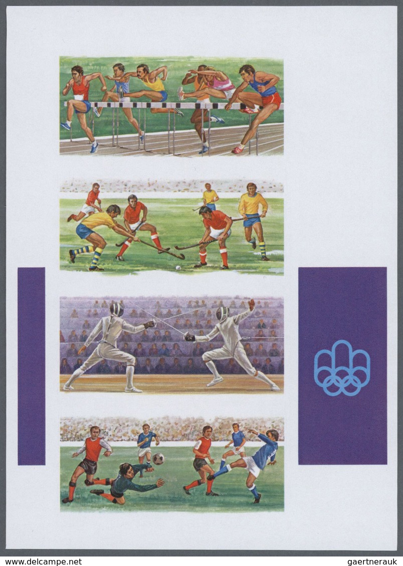 Thematik: Olympische Spiele / Olympic Games: 1976, Cook Islands. Progressive Proofs For The Souvenir - Other & Unclassified