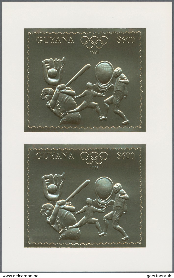 Thematik: Olympische Spiele / Olympic Games: 1993, Guyana For Summer Games Atlanta '96. Lot Of 100 G - Other & Unclassified