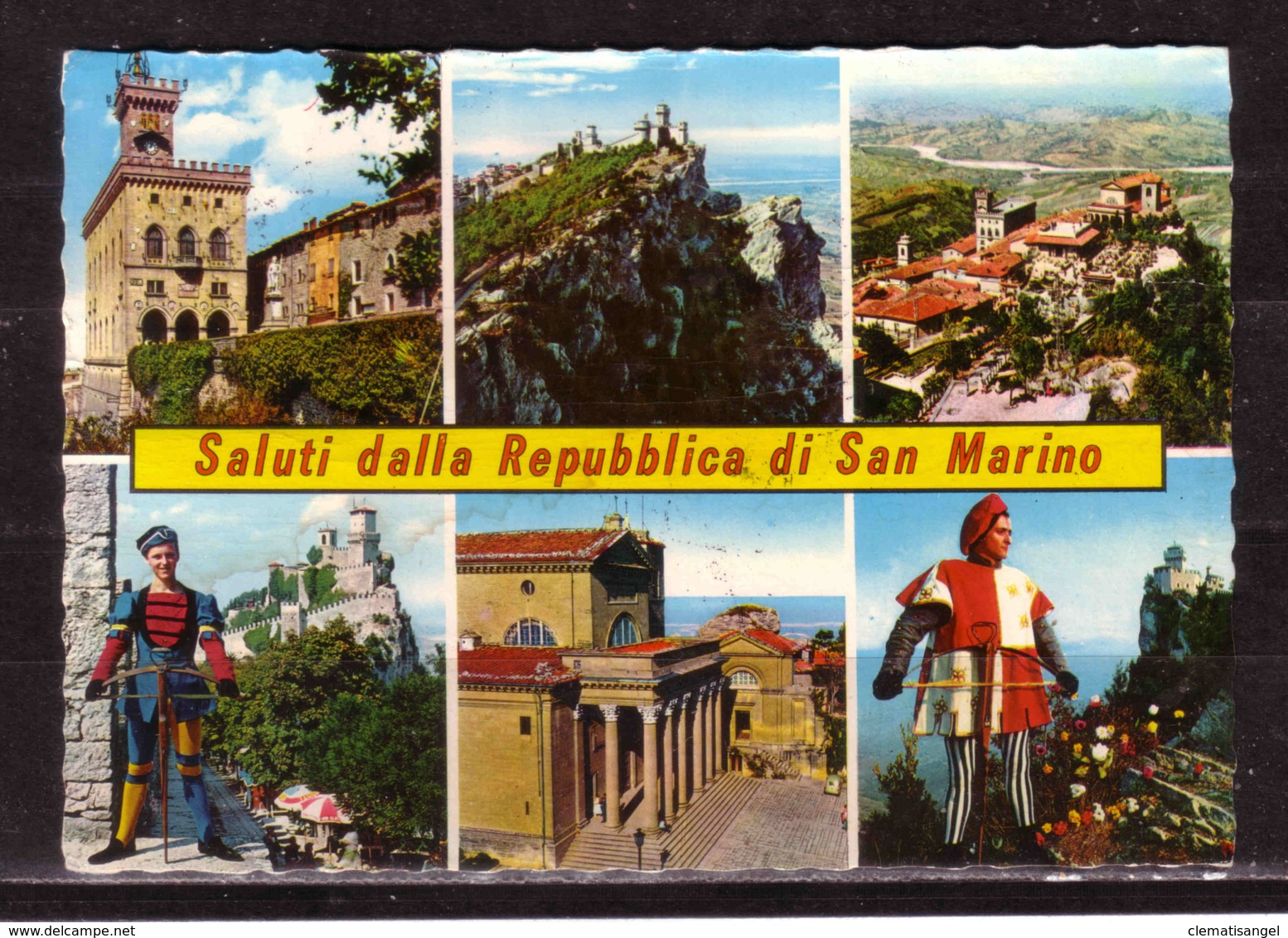 141f * SALUTI DELLA REPUBBLICA DI SAN MARINO * IN 6 ANSICHTEN ** !! - San Marino