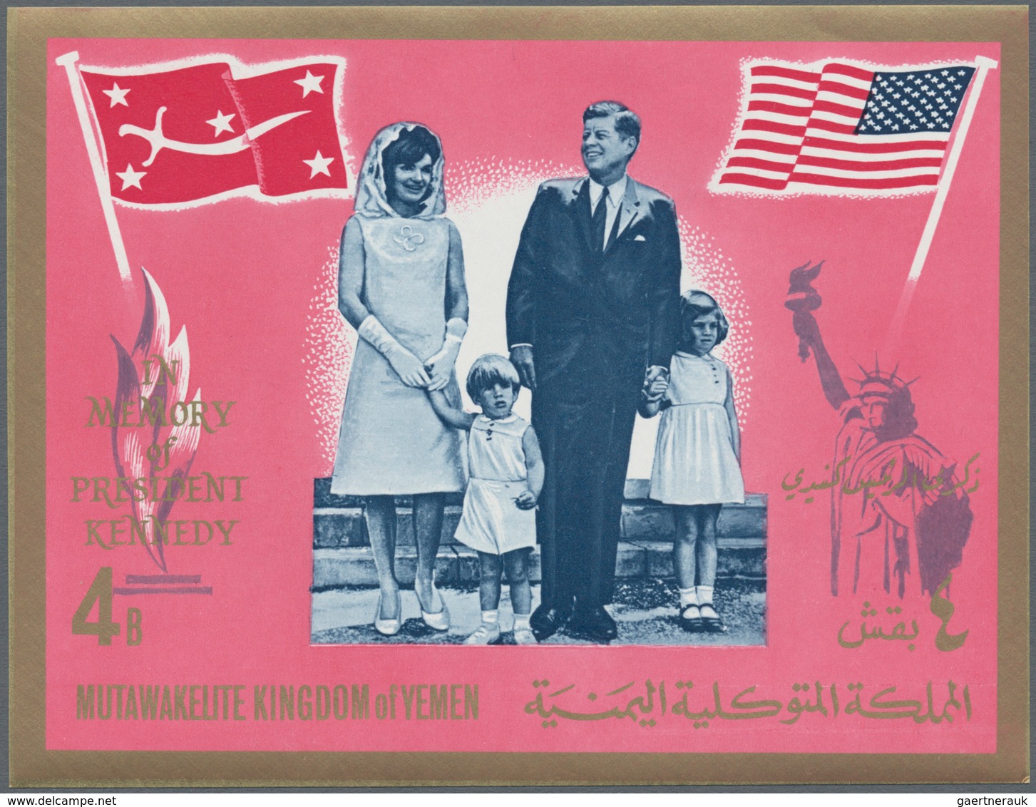 Thematik: Persönlichkeiten - Kennedy / Personalities - Kennedy: 1965, Yemen Kingdom, President J.F.K - Kennedy (John F.)