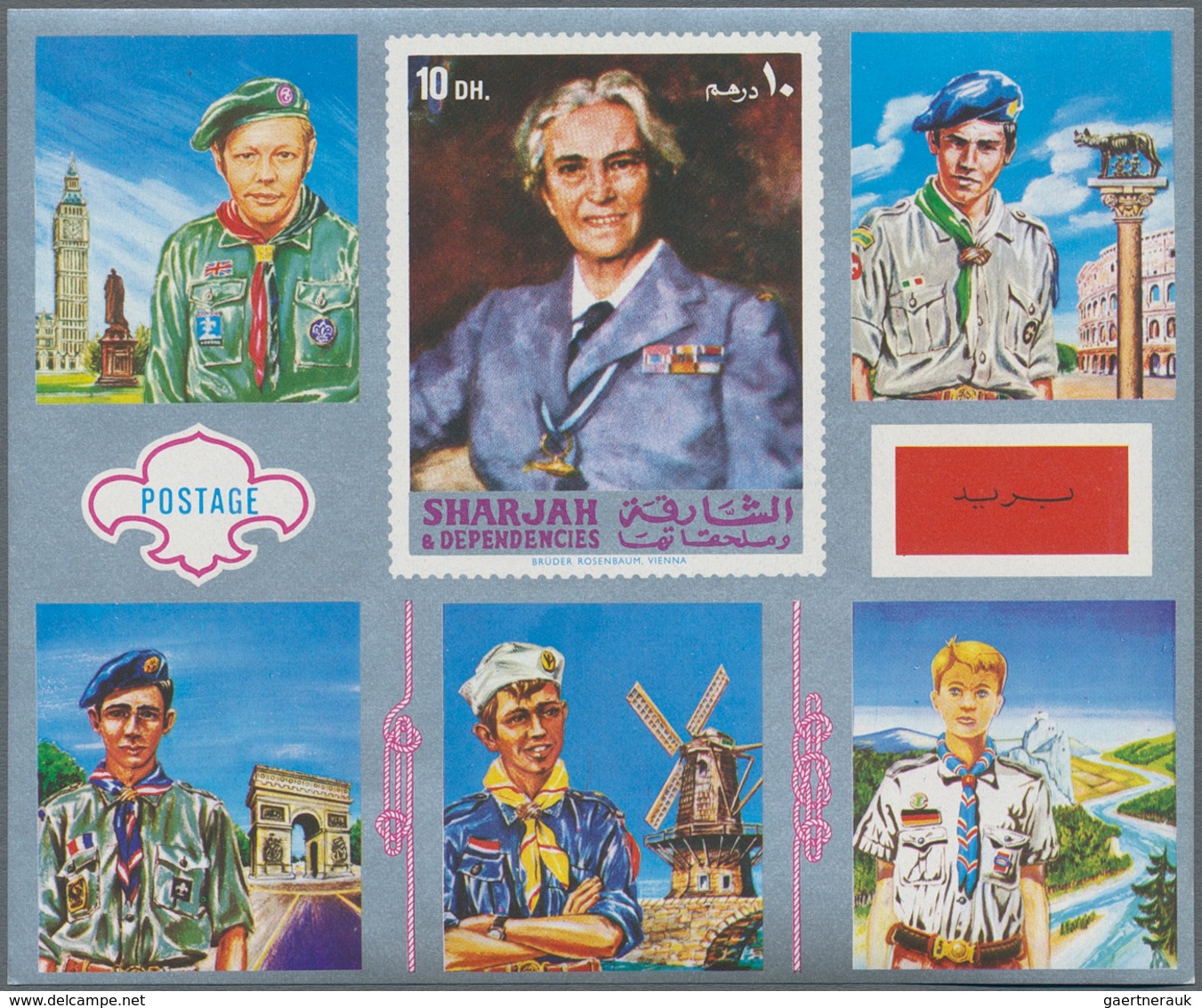 Thematik: Pfadfinder / Boy Scouts: 1971, Sharjah, Holding Of Some Thousand "Boy Scouts" Souvenir She - Other & Unclassified