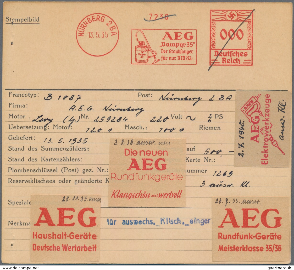 Thematik: Postautomation / Postal Mecanization: 1930/1970 (ca.), FREISTEMPLER DEUTSCHLAND , Interess - Poste