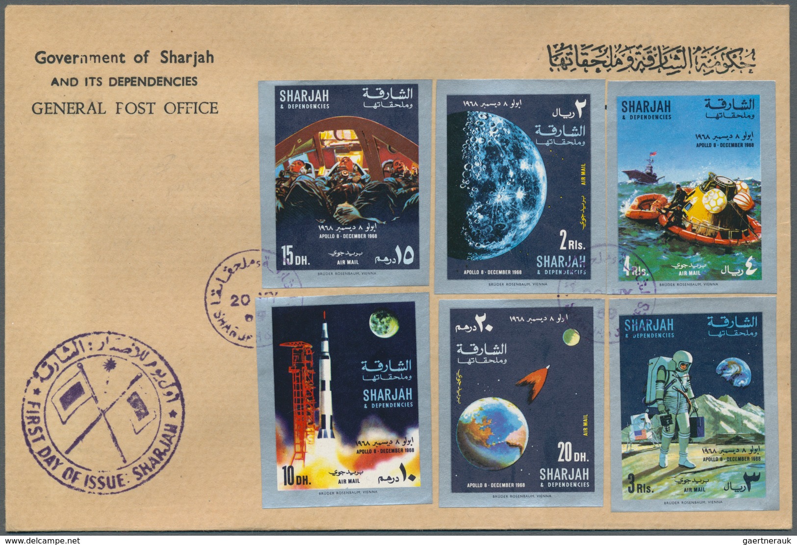 Thematik: Raumfahrt / Astronautics: 1969/1971, Sharjah, Assortment Of 27 (mainly Cacheted) Envelopes - Other & Unclassified