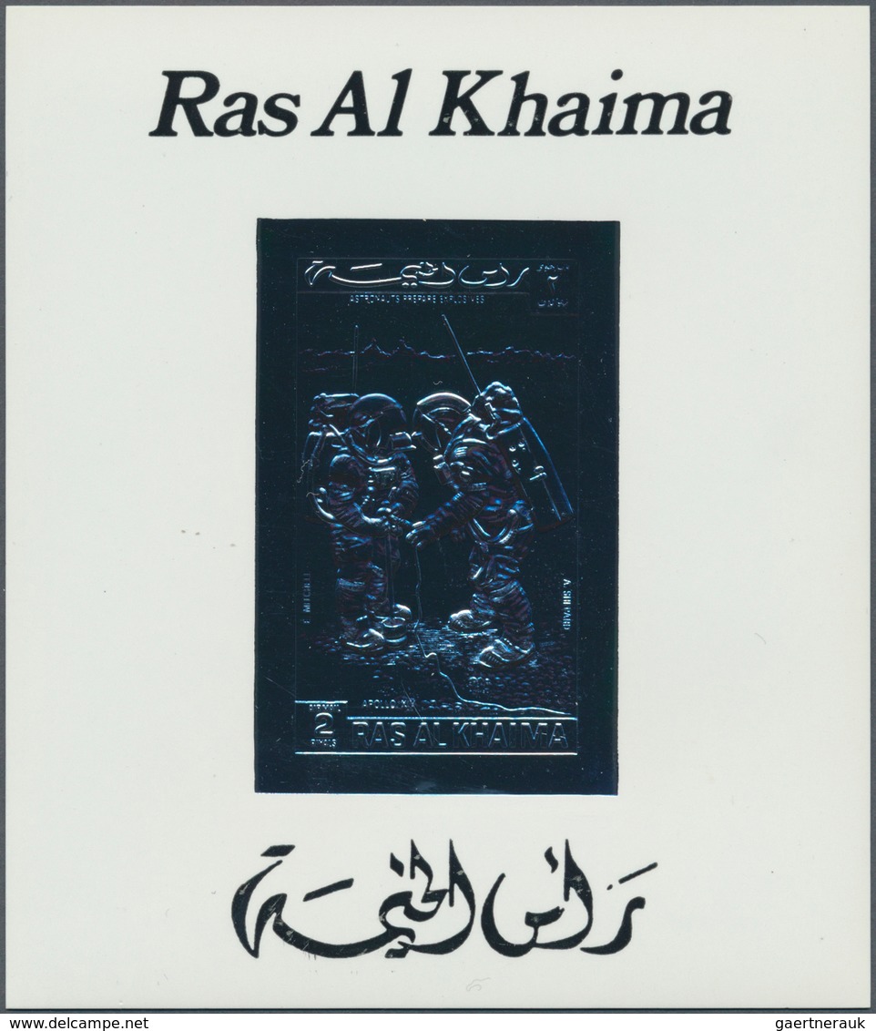 Thematik: Raumfahrt / Astronautics: 1969/1972, RAS AL KHAIMA, U/m Collection Of Thematic GOLD And SI - Altri & Non Classificati