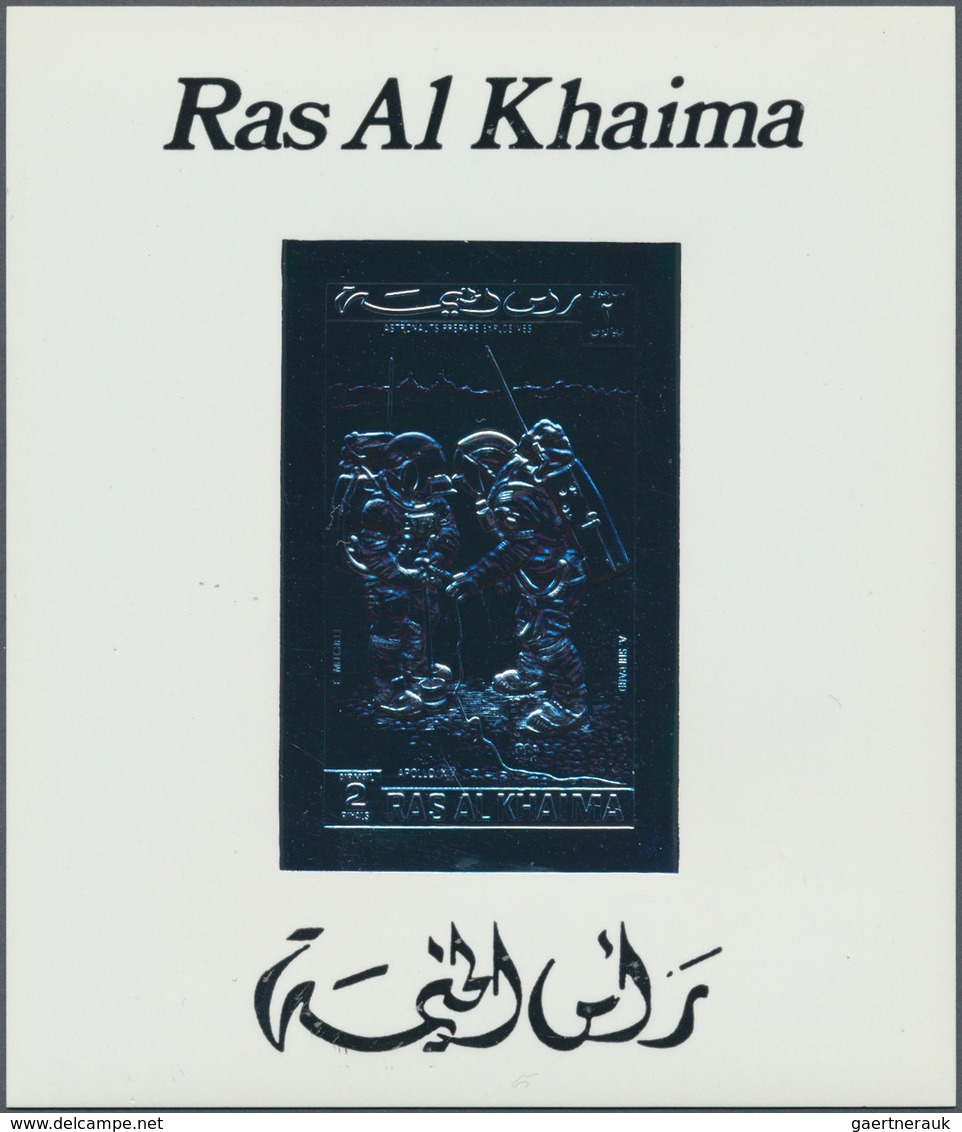 Thematik: Raumfahrt / Astronautics: 1969/1972, RAS AL KHAIMA, U/m Collection Of Thematic GOLD And SI - Autres & Non Classés