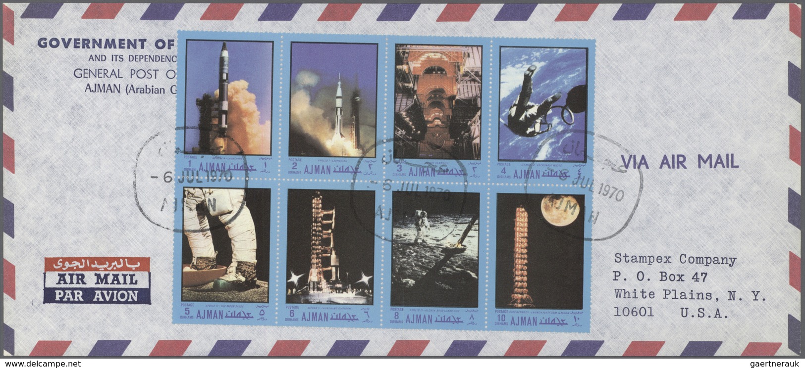 Thematik: Raumfahrt / astronautics: 1969/1973. Lot of about 101 covers/FDC, 20 stamps and 4 souverni