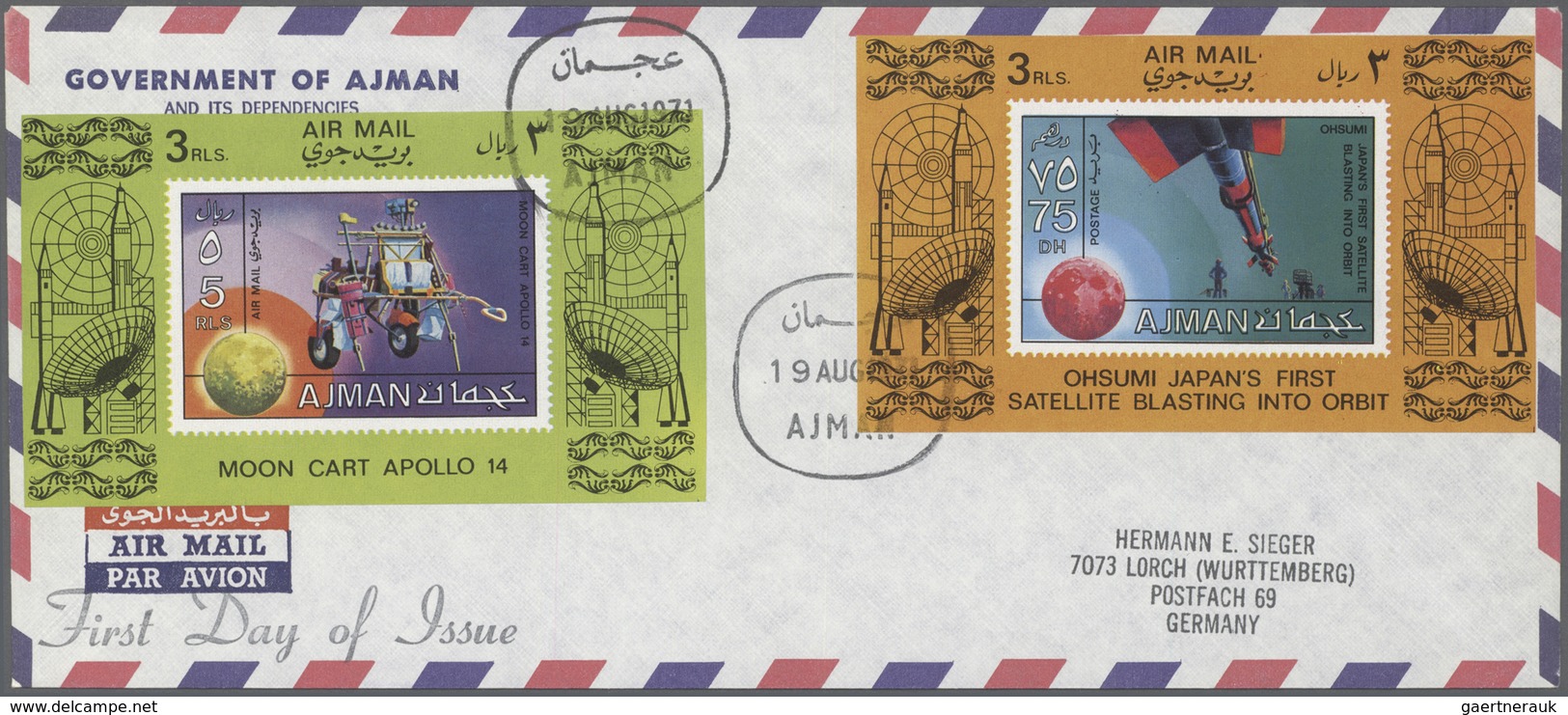 Thematik: Raumfahrt / astronautics: 1969/1973. Lot of about 101 covers/FDC, 20 stamps and 4 souverni