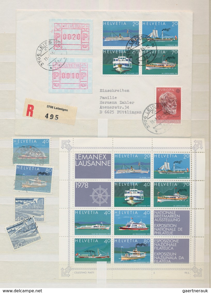 Thematik: Schiffe / Ships: 1920/1990 (ca.), Comprehensive Collection/accumulation In Three Thick Sto - Barcos