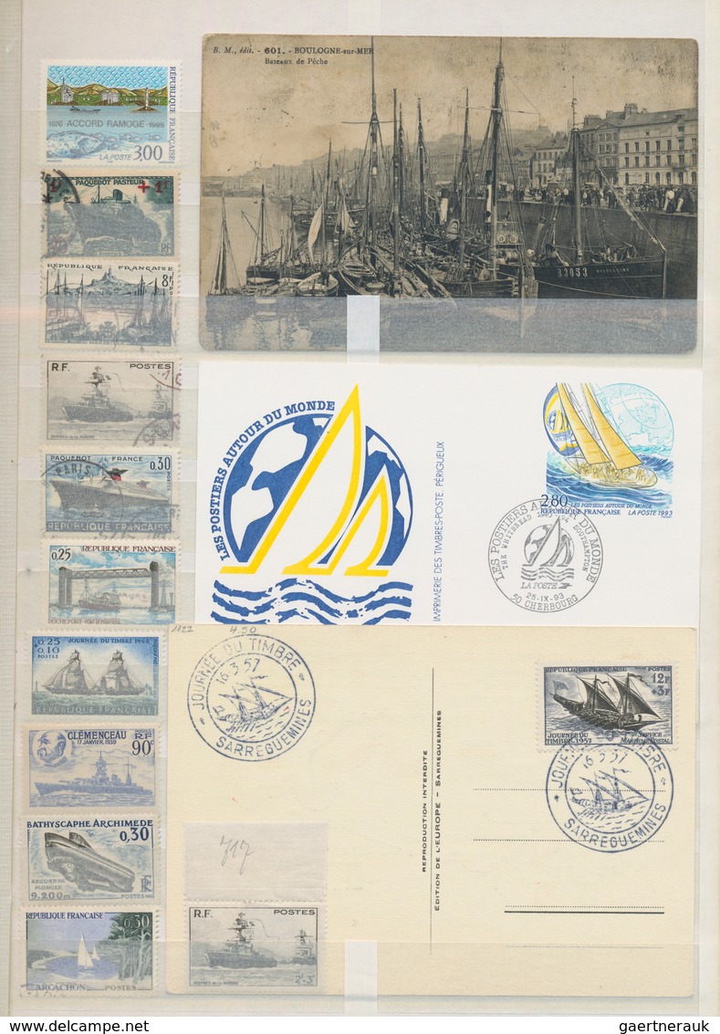 Thematik: Schiffe / Ships: 1920/1990 (ca.), Comprehensive Collection/accumulation In Three Thick Sto - Bateaux