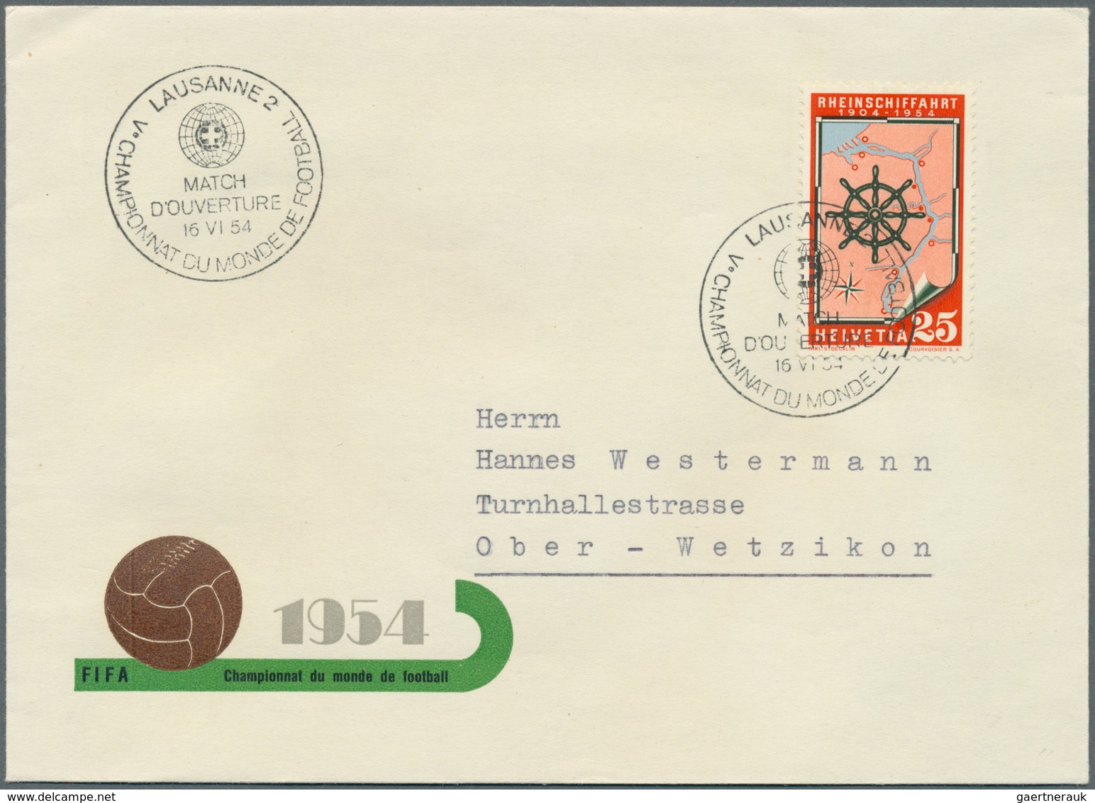 Thematik: Sport-Fußball / Sport-soccer, Football: 1954, Switzerland. Lot Containing 66 Items (covers - Other & Unclassified