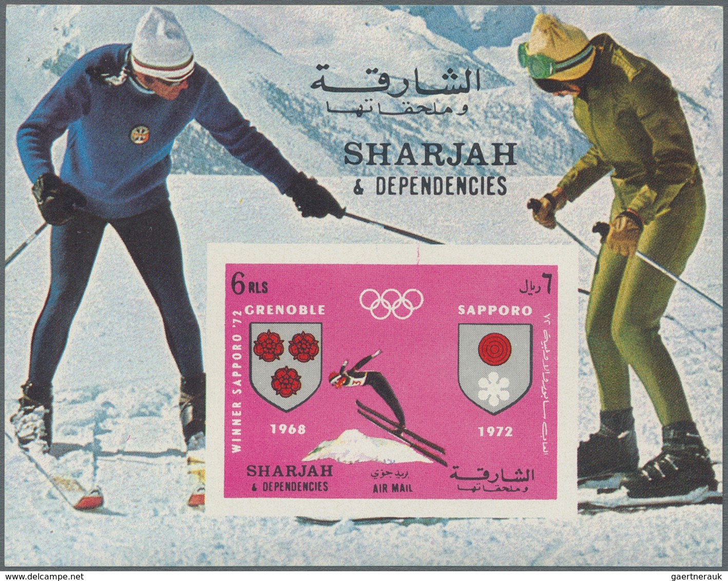Thematik: Sport-Wintersport / Sport-winter Sports: 1971, Sharjah, Olympic Winter Games, 6r. Souvenir - Winter (Varia)