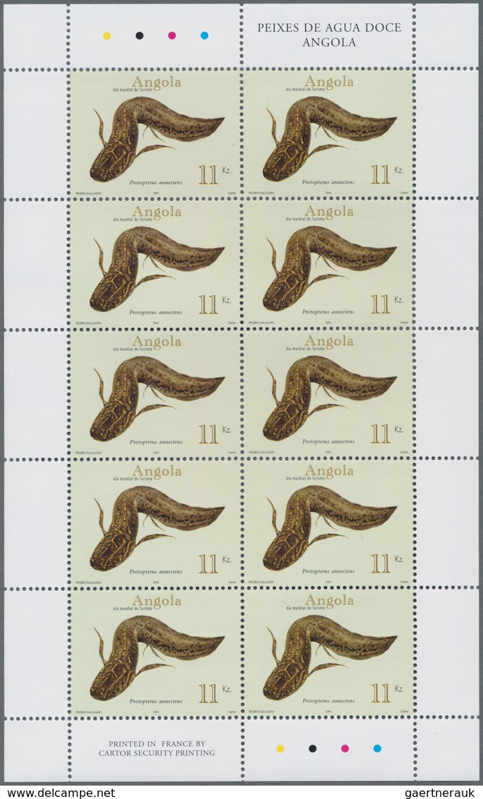 Thematik: Tiere-Fische / Animals-fishes: 2001, Angola: FRESH-WATER FISH, Complete Set Of 3 MNH In An - Vissen