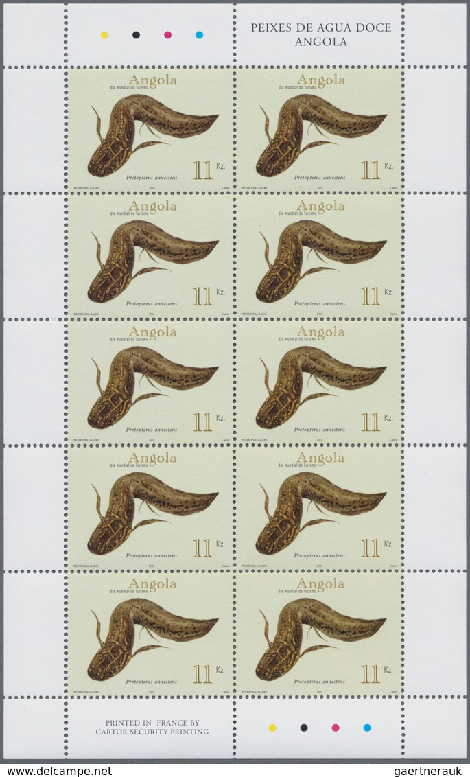 Thematik: Tiere-Fische / Animals-fishes: 2001, Angola: FRESH-WATER FISH, Complete Set Of 3 MNH In An - Vissen