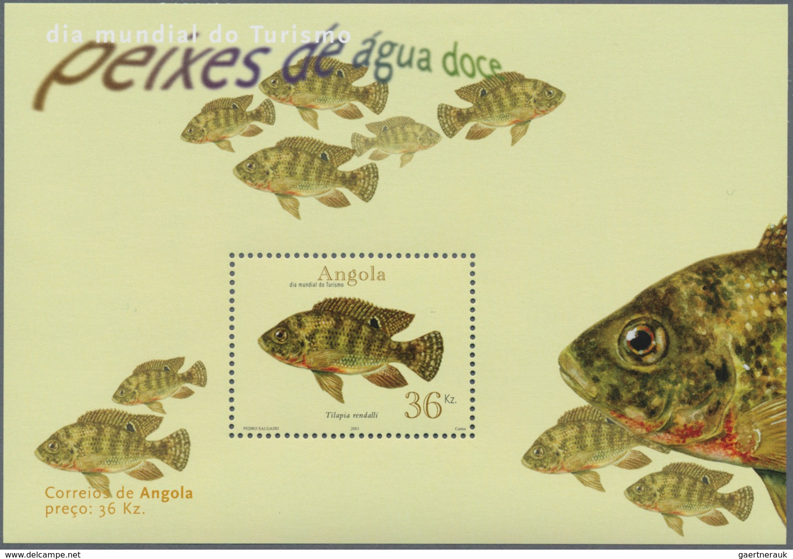 Thematik: Tiere-Fische / Animals-fishes: 2001, Angola: FRESH-WATER FISH, Complete Set Of 3 MNH In An - Fische